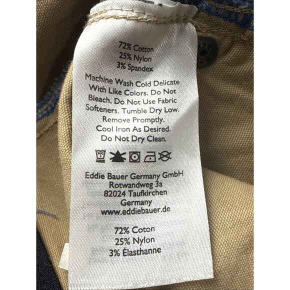 EDDIE BAUER Rappel Canvas Slim Fit Pants Men's Size 38/34 Dark Khaki - Picture 9 of 9
